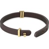 image:imageWMP Eyewear  Mens 25mm Thick Leather Bracelet  Stainless Steel Adjustable Wrap Bracelet HighPolish Finish Hypoallergenic