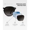 image:imageWMP Eyewear  Mens Modern Geometric P3 Round Retro Polarized Sunglasses Lightweight Acetate Frame Premium UV ProtectionBlack  Oak Brown Gradient Lens