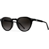 image:imageWMP Eyewear  Mens Modern Geometric P3 Round Retro Polarized Sunglasses Lightweight Acetate Frame Premium UV ProtectionBlack  Oak Brown Gradient Lens