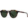 image:imageWMP Eyewear  Mens Modern Geometric P3 Round Retro Polarized Sunglasses Lightweight Acetate Frame Premium UV ProtectionBrown Tortoise  Smoke Green Lens