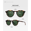 image:imageWMP Eyewear  Mens Modern Geometric P3 Round Retro Polarized Sunglasses Lightweight Acetate Frame Premium UV ProtectionBrown Tortoise  Smoke Green Lens
