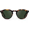 image:imageWMP Eyewear  Mens Modern Geometric P3 Round Retro Polarized Sunglasses Lightweight Acetate Frame Premium UV ProtectionBrown Tortoise  Smoke Green Lens