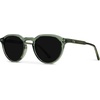 image:imageWMP Eyewear  Mens Modern Geometric P3 Round Retro Polarized Sunglasses Lightweight Acetate Frame Premium UV ProtectionCrystal Agave Green  Triple Black Lens