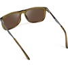 image:imageWMP Eyewear  Mens Polarized Flat Top Square SunglassesCrystal Verde  Brown Lens
