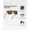 image:imageWMP Eyewear  Mens Polarized Flat Top Square SunglassesCrystal Verde  Brown Lens