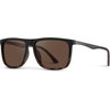 image:imageWMP Eyewear  Mens Polarized Flat Top Square SunglassesMatte Black Tortoise Frame  Brown Lens