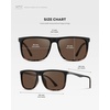 image:imageWMP Eyewear  Mens Polarized Flat Top Square SunglassesMatte Black Tortoise Frame  Brown Lens