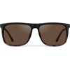 image:imageWMP Eyewear  Mens Polarized Flat Top Square SunglassesMatte Black Tortoise Frame  Brown Lens