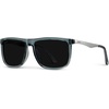 image:imageWMP Eyewear  Mens Polarized Flat Top Square SunglassesStone Blue  Triple Black Lens
