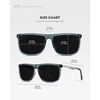 image:imageWMP Eyewear  Mens Polarized Flat Top Square SunglassesStone Blue  Triple Black Lens