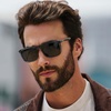 image:imageWMP Eyewear  Mens Polarized Flat Top Square SunglassesStone Blue  Triple Black Lens