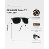 image:imageWMP Eyewear  Mens Polarized Flat Top Square SunglassesStone Blue  Triple Black Lens