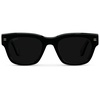 image:imageWMP Eyewear  Mens Polarized Rectangular Sunglasses Thick Acetate Frame Modern StyleBlack  Triple Black Lens