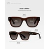 image:imageWMP Eyewear  Mens Polarized Rectangular Sunglasses Thick Acetate Frame Modern StyleBurnt Cedar Brown  Brown Gradient Lens