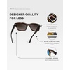 image:imageWMP Eyewear  Mens Polarized Rectangular Sunglasses Thick Acetate Frame Modern StyleBurnt Cedar Brown  Brown Gradient Lens