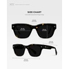 image:imageWMP Eyewear  Mens Polarized Rectangular Sunglasses Thick Acetate Frame Modern StyleObsidian Gold Tortoise  Triple Black Lens