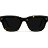 image:imageWMP Eyewear  Mens Polarized Rectangular Sunglasses Thick Acetate Frame Modern StyleObsidian Gold Tortoise  Triple Black Lens