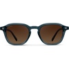 image:imageWMP Eyewear  Mens Polarized Retro Sunglasses  Classic Geometric Square Style Acetate Frame Keyhole BridgeCrystal Steel Blue  Brown Gold Gradient Lens