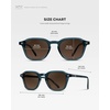 image:imageWMP Eyewear  Mens Polarized Retro Sunglasses  Classic Geometric Square Style Acetate Frame Keyhole BridgeCrystal Steel Blue  Brown Gold Gradient Lens