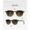 image:imageWMP Eyewear  Mens Polarized Retro Sunglasses  Classic Geometric Square Style Acetate Frame Keyhole BridgeDune Brown  Grey Brown Gradient Lens