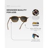 image:imageWMP Eyewear  Mens Polarized Retro Sunglasses  Classic Geometric Square Style Acetate Frame Keyhole BridgeDune Brown  Grey Brown Gradient Lens