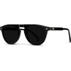 image:imageWMP Eyewear  Mens Polarized Round Aviator Sunglasses Lightweight Acetate Frame amp UV400 ProtectionBlack  Triple Black Lens