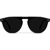image:imageWMP Eyewear  Mens Polarized Round Aviator Sunglasses Lightweight Acetate Frame amp UV400 ProtectionBlack  Triple Black Lens
