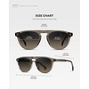 image:imageWMP Eyewear  Mens Polarized Round Aviator Sunglasses Lightweight Acetate Frame amp UV400 ProtectionCrystal Gunmetal  Grey Brown Gradient Lens