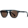 image:imageWMP Eyewear  Mens Polarized Round Aviator Sunglasses Lightweight Acetate Frame amp UV400 ProtectionCrystal Steel Blue  Brown Lens