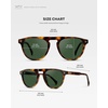 image:imageWMP Eyewear  Mens Polarized Round Aviator Sunglasses Lightweight Acetate Frame amp UV400 ProtectionHavana Tortoise  Smoke Green Lens