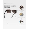 image:imageWMP Eyewear  Mens Polarized Square Sunglasses Thick Acetate Frame Modern Style UV400 ProtectionBurnt Cedar Brown  Brown Gradient Lens
