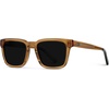 image:imageWMP Eyewear  Mens Polarized Square Sunglasses Thick Acetate Frame Modern Style UV400 ProtectionCrystal Brown  Triple Black Lens