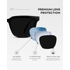 image:imageWMP Eyewear  Mens Polarized Sunglasses Bold Modern Square Design Acetate Frame UV ProtectionBlack  Triple Black Lens