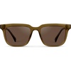 image:imageWMP Eyewear  Mens Polarized Sunglasses Bold Modern Square Design Acetate Frame UV ProtectionCrystal Verde  Brown Lens