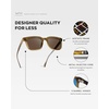 image:imageWMP Eyewear  Mens Polarized Sunglasses Bold Modern Square Design Acetate Frame UV ProtectionCrystal Verde  Brown Lens