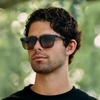 image:imageWMP Eyewear  Mens Polarized Sunglasses Bold Modern Square Design Acetate Frame UV ProtectionSmoke Grey  Grey Brown Gradient Lens