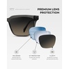 image:imageWMP Eyewear  Mens Polarized Sunglasses Bold Modern Square Design Acetate Frame UV ProtectionSmoke Grey  Grey Brown Gradient Lens