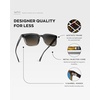 image:imageWMP Eyewear  Mens Polarized Sunglasses Bold Modern Square Design Acetate Frame UV ProtectionSmoke Grey  Grey Brown Gradient Lens
