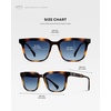 image:imageWMP Eyewear  Mens Polarized Sunglasses Bold Modern Square Design Acetate Frame UV ProtectionWhiskey Tortoise  Blue Gradient Lens