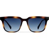 image:imageWMP Eyewear  Mens Polarized Sunglasses Bold Modern Square Design Acetate Frame UV ProtectionWhiskey Tortoise  Blue Gradient Lens