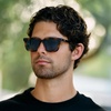image:imageWMP Eyewear  Mens Polarized Sunglasses Bold Modern Square Design Acetate Frame UV ProtectionWhiskey Tortoise  Blue Gradient Lens