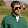image:imageWMP Eyewear  Mens Rectangular Performance Sunglasses  Designed for Golf with AntiReflective Lenses and NonSlip Nose PadsBlack  Black Lens