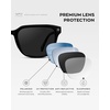 image:imageWMP Eyewear  Mens Rectangular Performance Sunglasses  Designed for Golf with AntiReflective Lenses and NonSlip Nose PadsBlack  Black Lens