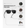 image:imageWMP Eyewear  Mens Rectangular Performance Sunglasses  Designed for Golf with AntiReflective Lenses and NonSlip Nose PadsBlack  Black Lens