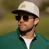 image:imageWMP Eyewear  Mens Rectangular Performance Sunglasses  Designed for Golf with AntiReflective Lenses and NonSlip Nose PadsCrystal Ice Grey  Brown Lens