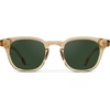 image:imageWMP Eyewear  Mens Retro Keyhole Polarized Square Sunglasses Premium Acetate Frame with Modern Classic DesignCrystal Champagne  Smoke Green Lens
