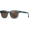 image:imageWMP Eyewear  Mens Retro Keyhole Polarized Square Sunglasses Premium Acetate Frame with Modern Classic DesignCrystal Stone Blue  Brown Lens