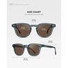 image:imageWMP Eyewear  Mens Retro Keyhole Polarized Square Sunglasses Premium Acetate Frame with Modern Classic DesignCrystal Stone Blue  Brown Lens