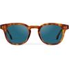 image:imageWMP Eyewear  Mens Retro Keyhole Polarized Square Sunglasses Premium Acetate Frame with Modern Classic DesignSaddlewood Tortoise  Laguna Blue Lens