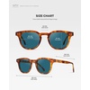 image:imageWMP Eyewear  Mens Retro Keyhole Polarized Square Sunglasses Premium Acetate Frame with Modern Classic DesignSaddlewood Tortoise  Laguna Blue Lens